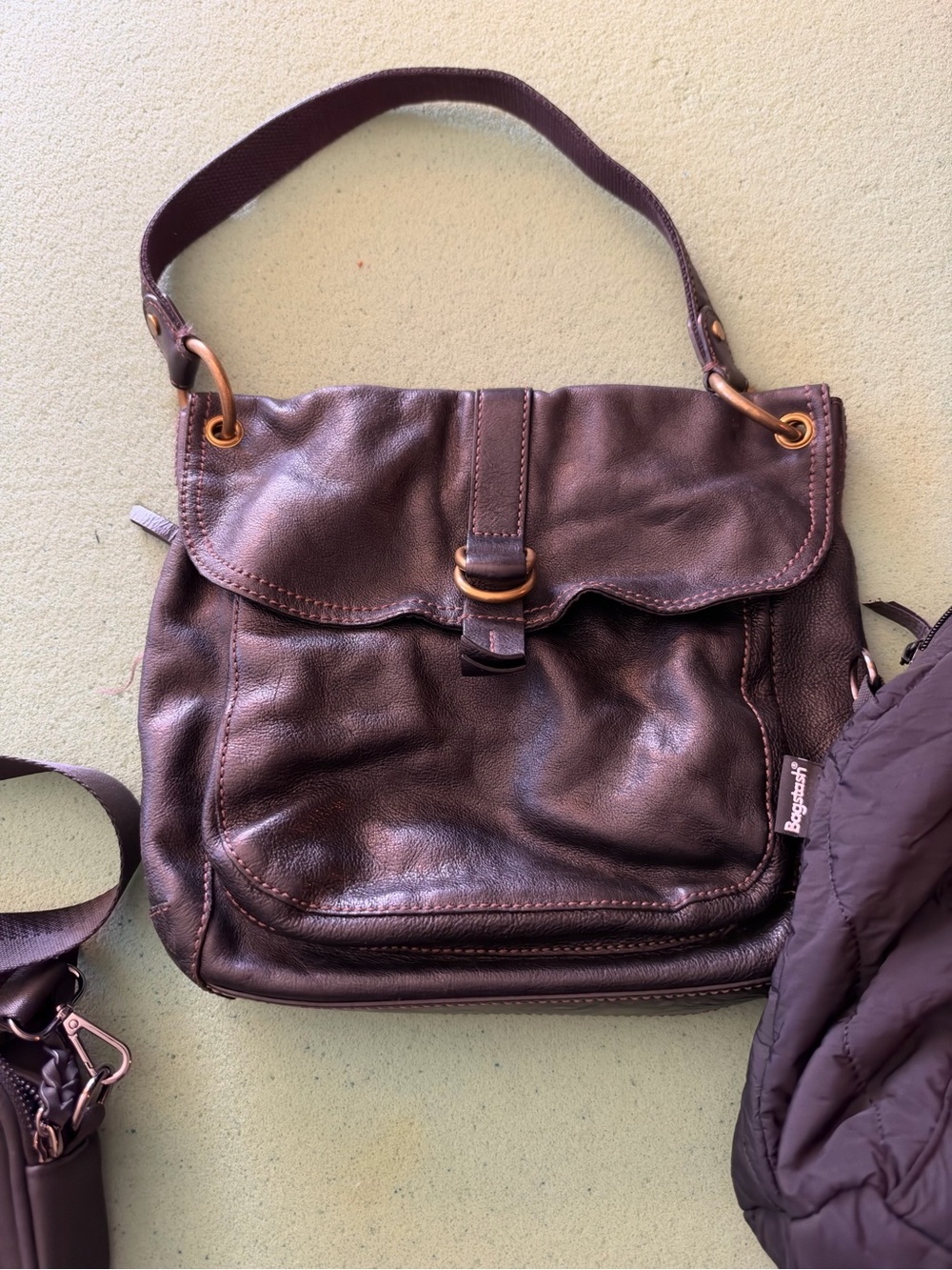Brown Leather Shoulder Bag